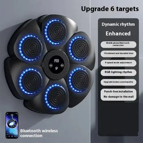 TunePunch interactive boxing machine in a home gym setup