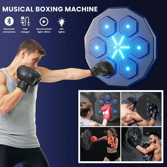 Side profile of TunePunch music boxing machine showcasing robust construction